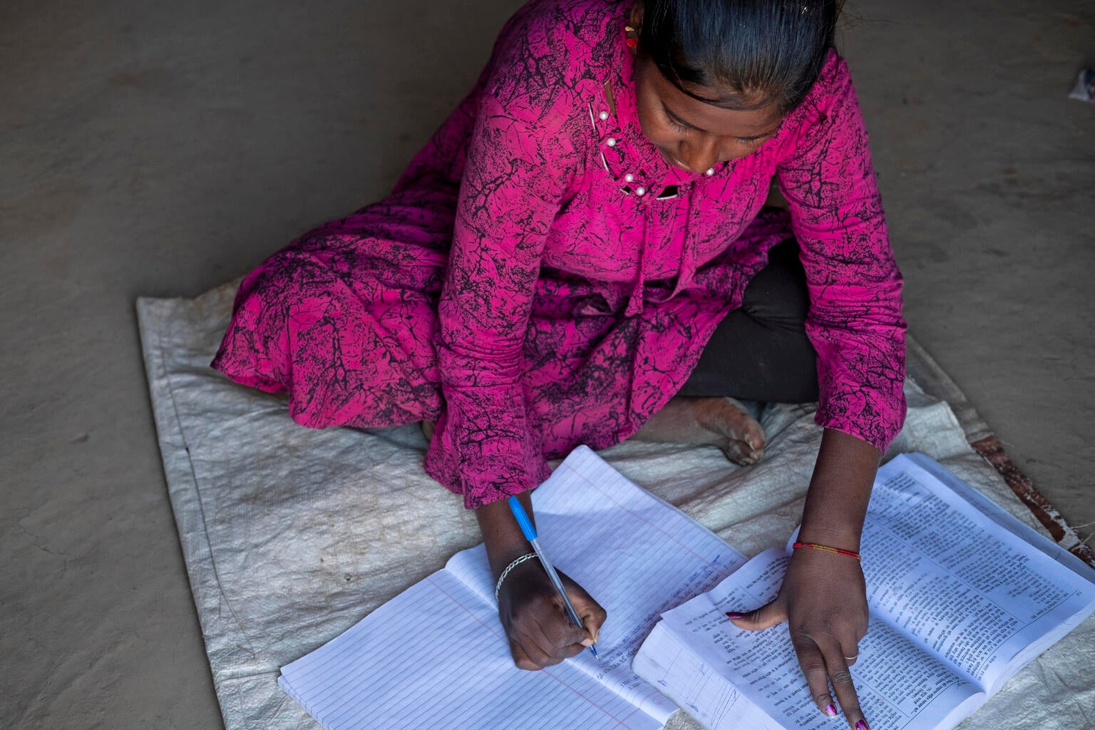 Anjali Dodiyar Meena 15 – year – old, a 9th class student studying at home.