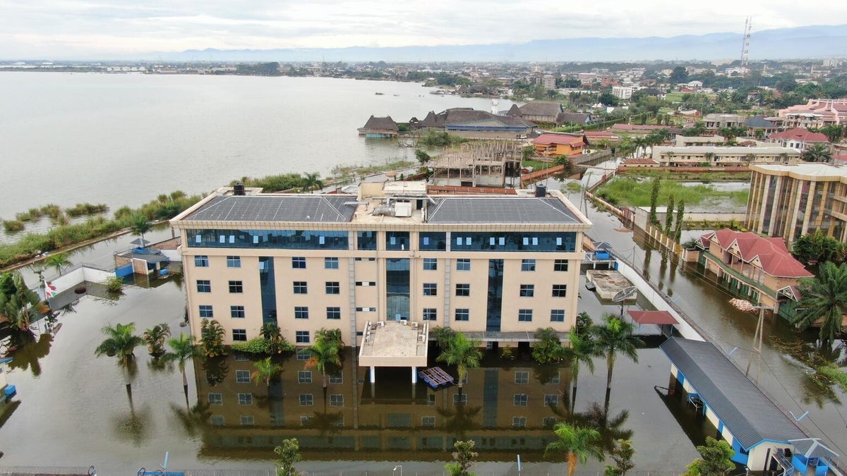 A UNICEF office in Bujumbura, Burundi in floodwaters.