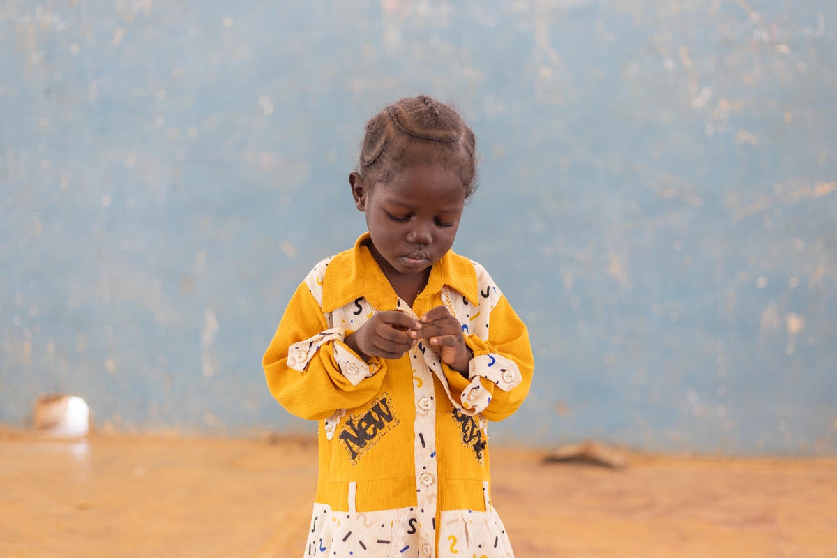 The trauma of relentless displacement and fear has silenced four-year-old Walaa. 