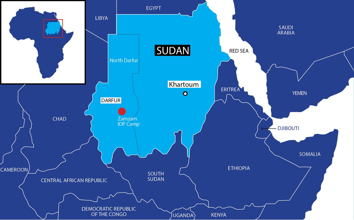 Illustration map of Sudan