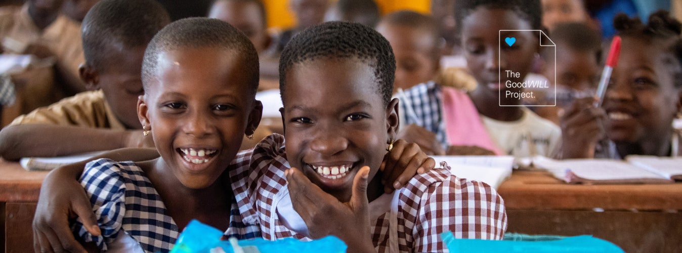 Children attend classes at a school in Côte d'Ivoire.