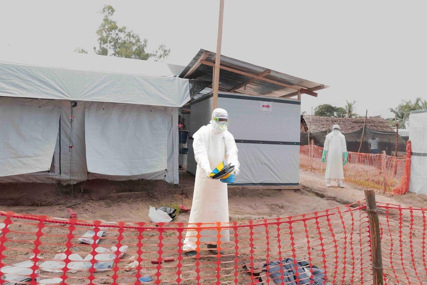 An Ebola treatment centre in the DRC during an outbreak in 2025. 