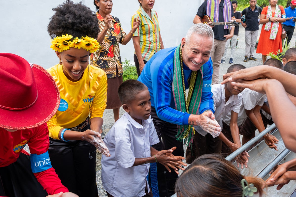 The Wiggles visit UNICEF programs in Timor-Leste.