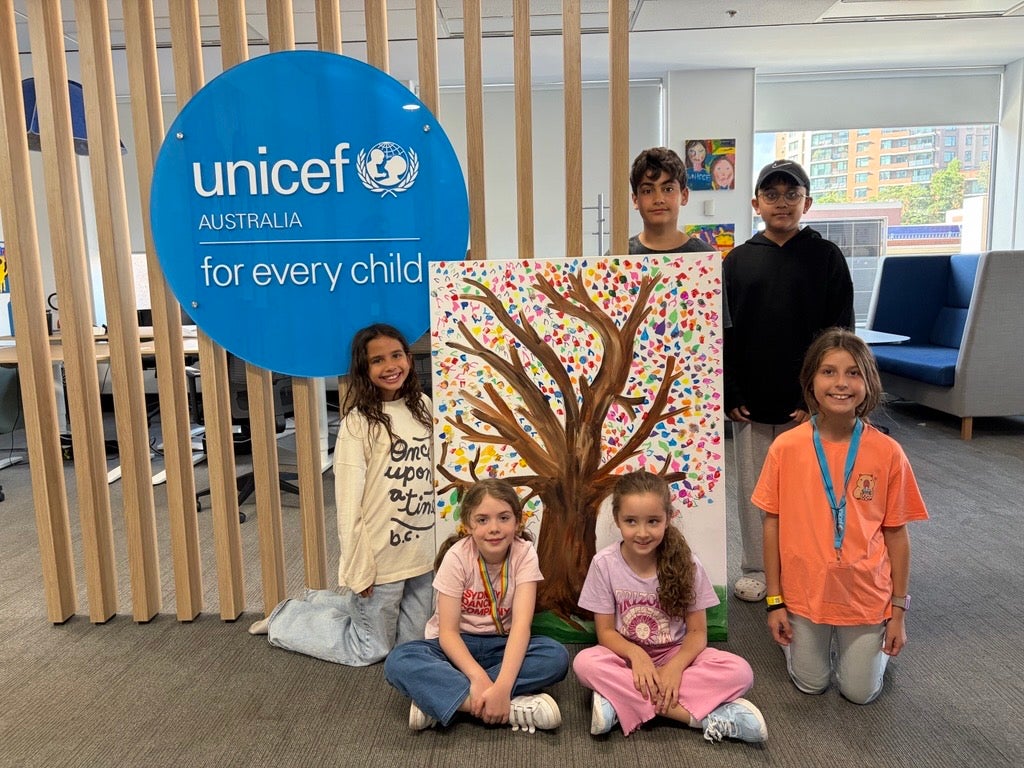 The Tree of Hope original artwork created by children especially for the Faith in Action event.