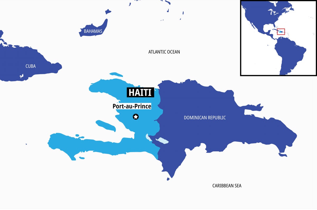 A map illustration of Haiti