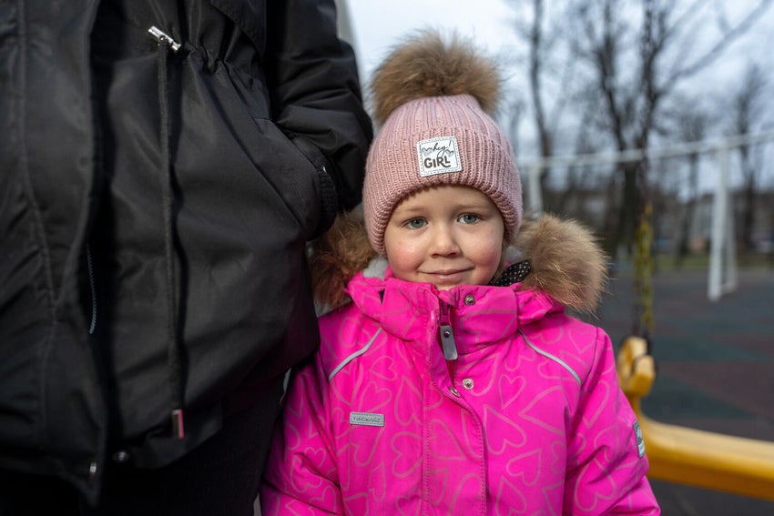 Three-year-old Katya, who was born into war, has already experienced more upheaval than many do in a lifetime – airstrikes, evacuation, separation from her father, and an eventual return home. 