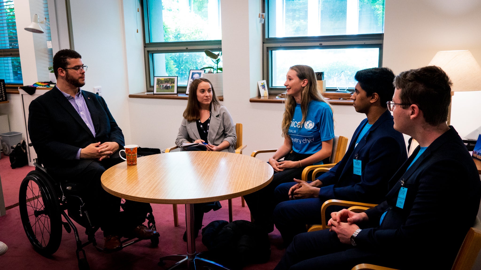 Young Ambassador's meet Senator Jordon Steele-John. 