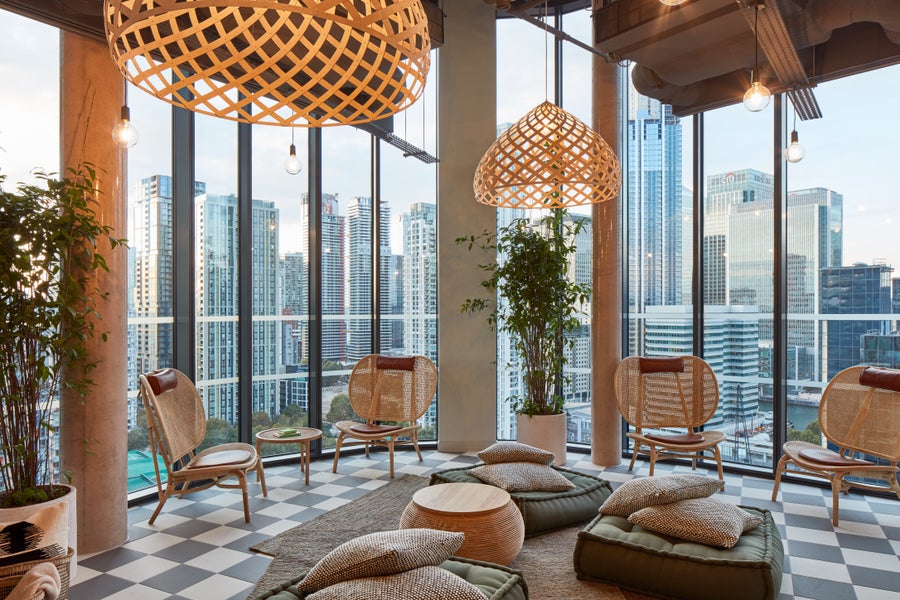 A room with a view, the spa at The Collective Canary Wharf.