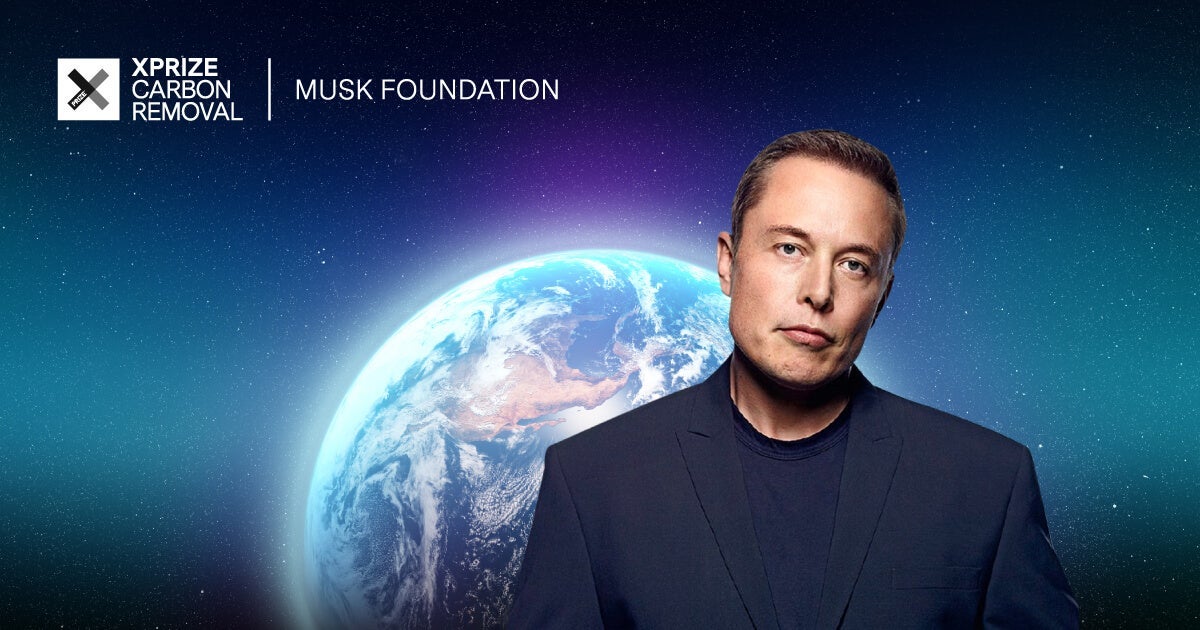 Elon Musk in front of the Earth