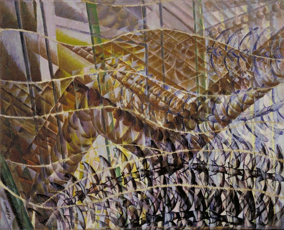 <i>Swifts: Paths of Movement + Dynamic Sequences</i>, by Giacomo Balla, oil on canvas, 1913 (Museum of Modern Art)