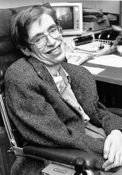 Portrait of Stephen Hawking, photograph, photograph, unknown date, 1980s?, NASA (Wikipedia commons)