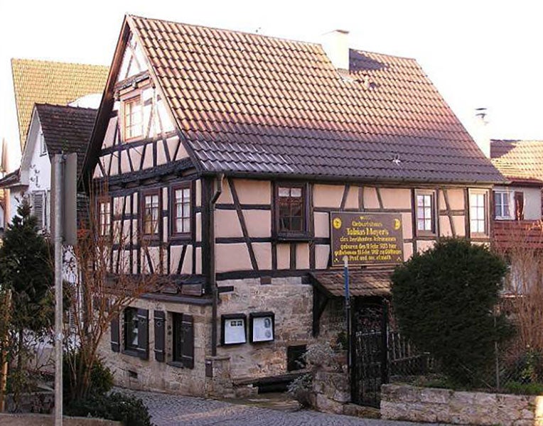 Birthplace of Tobias Mayer in Marbach am Neckhar, now a museum (Wikimedia commons)