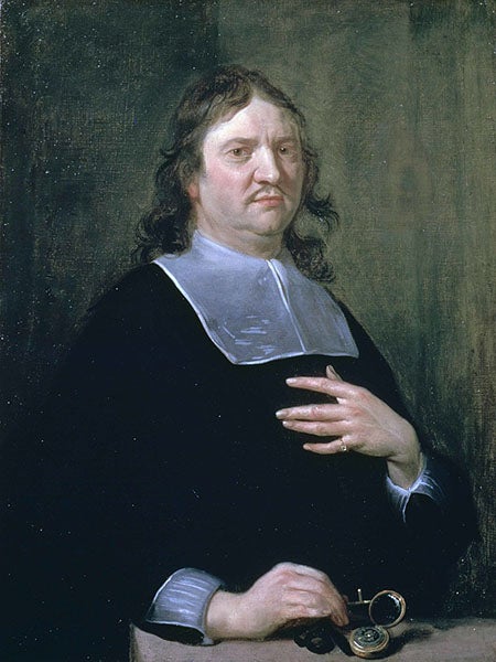 Portrait of Henry Oldenburg, oil on canvas, by Jan van Cleve, 1668, Royal Society of London (Wikimedia commons)