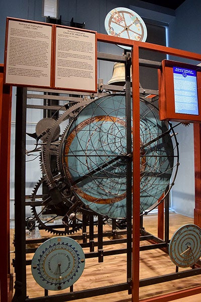 Replica of clock of St. Albans Abbey designed by Richard of Wallingford, original built ca 1356, replica by Peter and lan Howard, 1980s?, now in Halim Museum, Evanston, Illinois (Wikimedia commons)