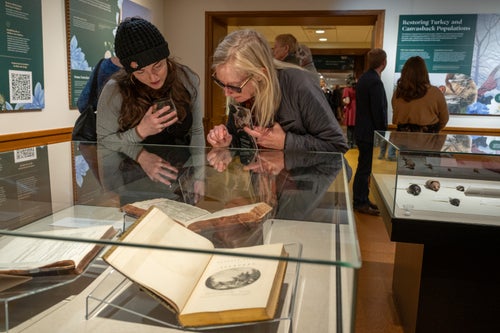 Guests at Linda Hall Library exhibition open house