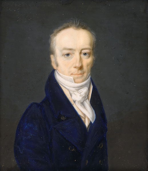 Portrait of James Smithson, miniature (3” high), gouache on ivory, by Henri-Joseph Johns, 1816, National Portrait Gallery, Smithsonian Institution, Washington, D.C. (npg.si.edu)