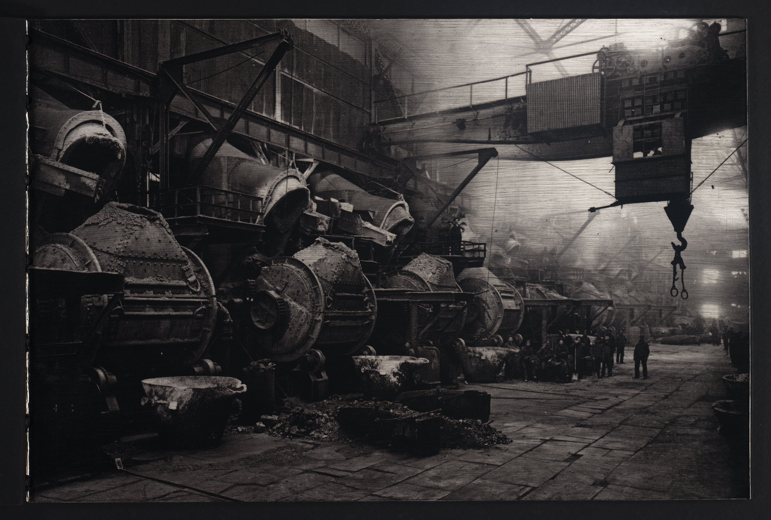 Liber Ignis “Converter, Anaconda smelter,” printed on lead