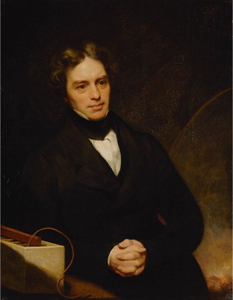 Michael Faraday, oil portrait by Thomas Phillips, 1841-42, (National Portrait Gallery, London)
