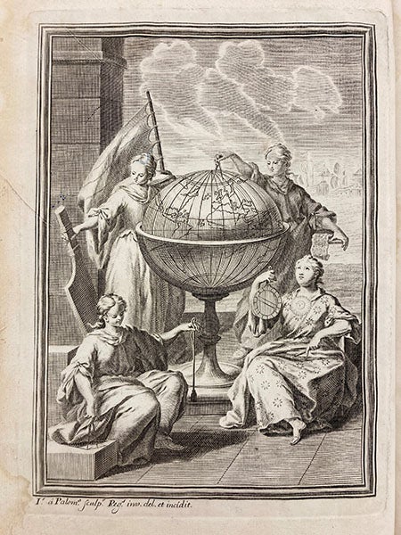 Frontispiece, engraving, Jorge Juan y Santacilia and Antonio de Ulloa, <i>Observaciones astronomicas, y phisicas</i>, 1748 (Linda Hall Library)
