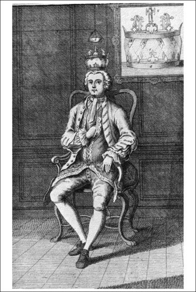 Bose’s beatification demonstration, from a 1748 German publication (sciencedirect.com)