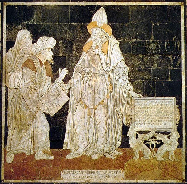Hermes Trismegistus, mosaic on the floor of the Siena Cathedral (Wikimedia commons)