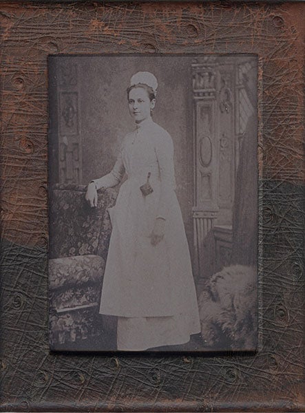 The “Woman in White,” Mary Clymer, graduate of the Hospital of the University of Pennsylvania School for Nursing, photograph, undated (nursing.upenn.edu)