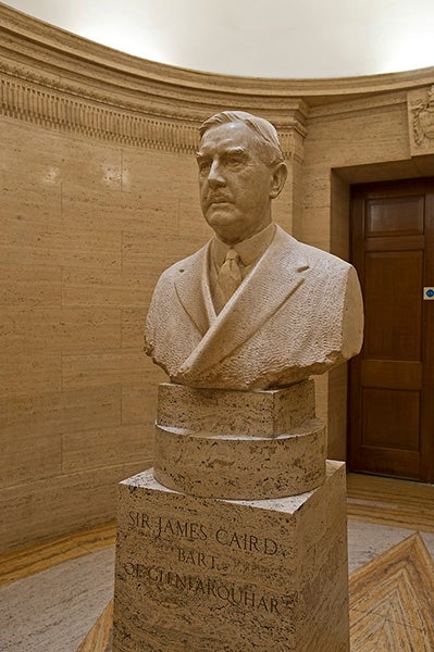 Bust of James Caird, marble sculpture by Reid Dick, 1937, Caird Rotunda, National Maritime Museun, Greenwich (rmg.co.uk)