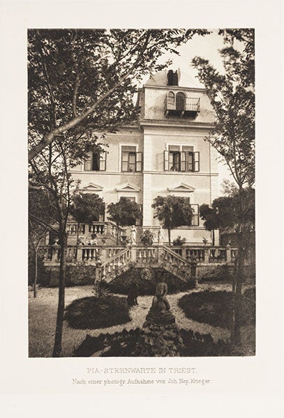 Krieger’s observatory in Trieste, from his Mond-Atlas, 1898-1912 (Linda Hall Library)