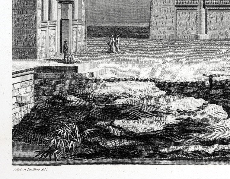 Signatures of the artists, “Jollois et Devilliers delt [delineavit]," detail of fourth image (Linda Hall Library)