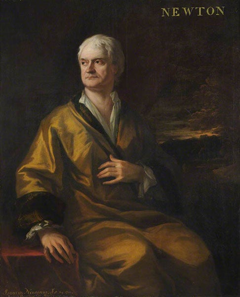 Portrait of Isaac Newton, oil on canvas, by James Thornhill, 1710-11, Trinity College, Cambridge (artuk.org)