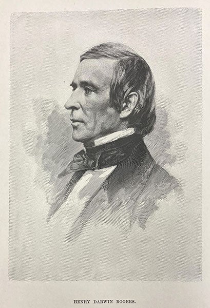Portrait of Henry Darwin Rogers, photoengraving, Popular Science Monthly, vol. 50, p. 145, 1896 (Linda Hall Library)