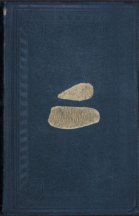 Front cover of Lyell’s book. Image source: Lyell, Charles. The Geological Evidences of the Antiquity of Man. London: J. Murray, 1863.