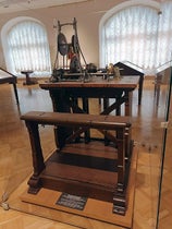 Copying lathe built by Andrey Nartov for Peter the Great, 1721, now in the Hermitage Museum (Wikimedia commons)