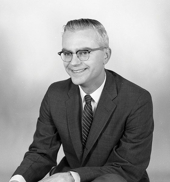 A younger Frank Drake, age 32, one year after presenting the Drake Equation to the Green Bank conference, photograph, 1962, National Radio Astronomy Observatory (public.nrao.edu)