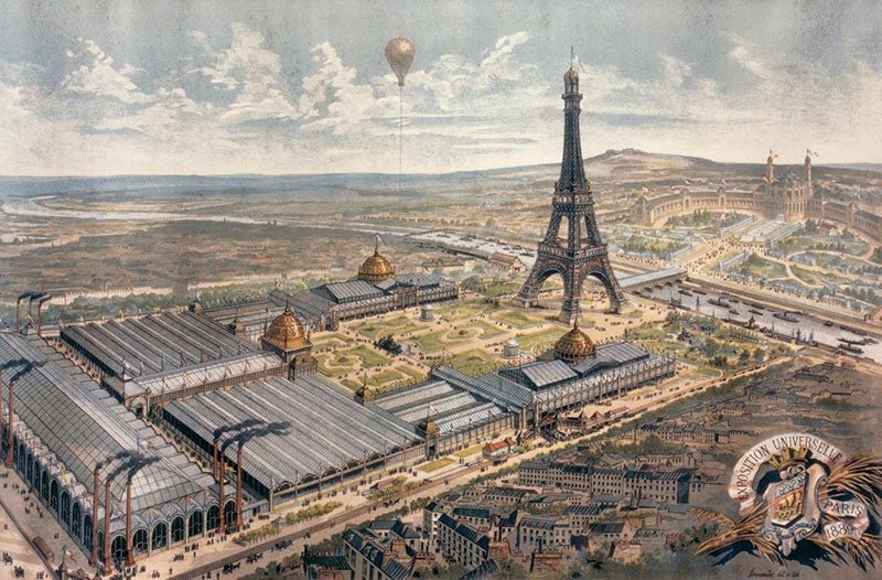 Advertisement for the Universal Exposition of 1889, official Eiffel Tower website (toureiffel.paris)