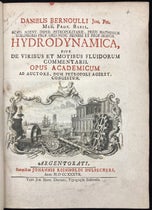 Title page with engraved vignette, Hydrodynamica: sive de viribus et motibus fluidorum commentarii, by Daniel Benoulli, 1738 (Linda Hall Library)