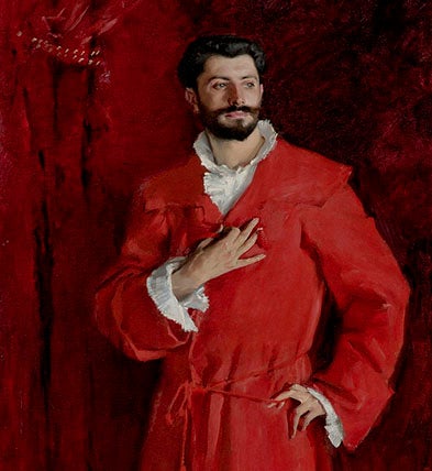 Dr. Pozzi at Home, oil on canvas, by John Singer Sargent, 1881, Hammer Museum, Los Angeles (Wikimedia commons)