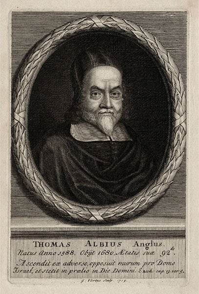 Portrait of Thomas White, engraving by George Vertue after unknown artist, 1713 (National Portrait Gallery, London)