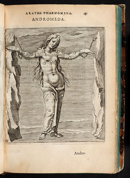 The constellation Andromeda, engraving by Jacques de Gheyn II, in Hugo Grotius, <i>Syntagma Arateorum</i>, 1600 (Linda Hall Library)