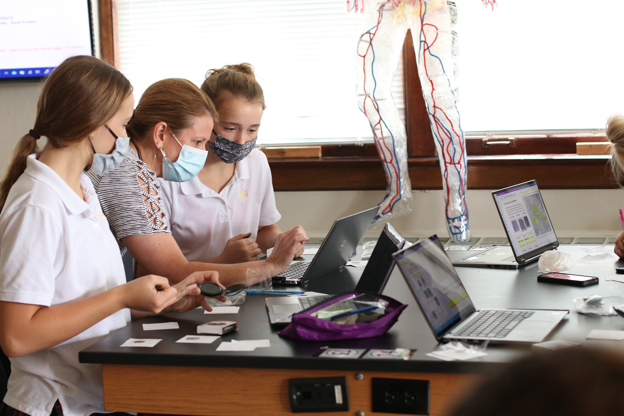 People - Blake with students