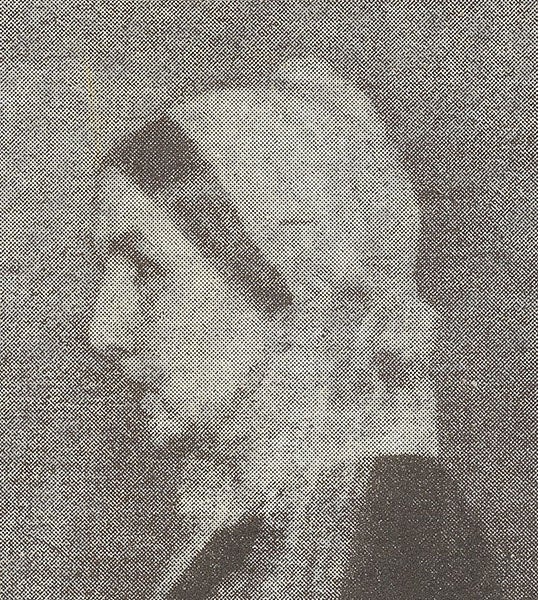 Detail of photo-halftone print of Whistler’s painting of his mother, showing half-tone grain, 1892 (Wikimedia commons)