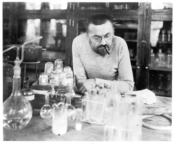 Charles Steinmetz in his home laboratory (New York Heritage Digital Collections)
