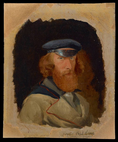 Paul Kane, self-portrait, oil on paper, ca 1848, Stark Museum of Art, Orange, Texas (collections.starkculturalvenues.org)
