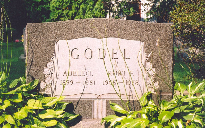 Tombstone of Kurt and Adele Gödel, Princeton Cemetery (Wikimedia commons)