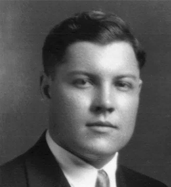 Portrait of James Curran, photograph, 1930s? (skihall.com)