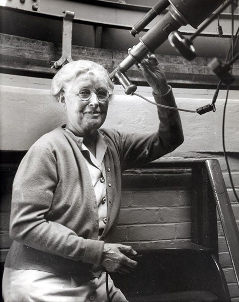 Margaret Harwood on her last night as Director of the Maria Mitchell Observatory, Nantucket, 1957 (Maria Mitchell Association, courtesy of Jascin Finger)