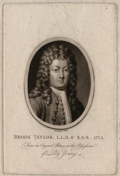 Portrait of Brook Taylor, by Richard Earlom, mezzotint, 1793, National Portrait Gallery, London (npg.org.uk)
