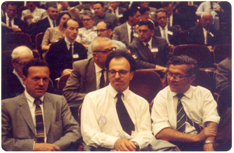 Thomas Gold, Hermann Bondi, and Fred Hoyle (<i>left to right</i>), photograph, 1960s (joh.cam.ac.uk)