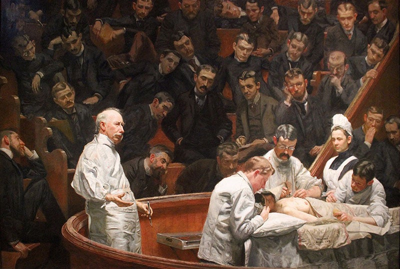 The Agnew Clinic, by Thomas Eakins, oil on canvas, 1889, Philadelphia Museum of Art, on loan from the University of Pennsylvania? (Wikimedia commons)