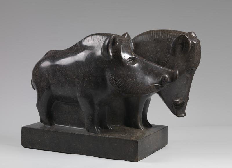 Wild Boars, sculpture in marble by Heinz Warneke, ca 1931, Smithsonian Museum of American Art (americanart.si.edu)